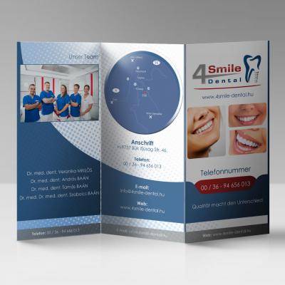4 Smile Dental - Szórólap tervezés